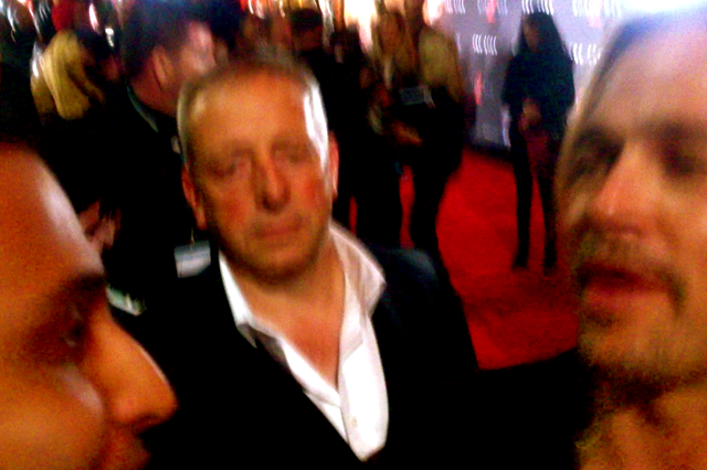 Brad Pitt talking to His Master's Review Editor Joseph Rana at the Australian Premiere of World War Z.