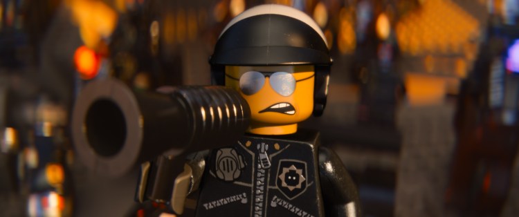 LG-FP-068 Film Name: THE LEGO® MOVIE Copyright: (C) 2014 WARNER BROS. ENTERTAINMENT INC. Photo Credit: Courtesy of Warner Bros. Pictures Caption: LEGO® minifigure Bad Cop/Good Cop (voiced by LIAM NEESON) in the 3D computer animated adventure "The LEGO® Movie," from Warner Bros. Pictures, Village Roadshow Pictures and Lego System A/S. A Warner Bros. Pictures release.
