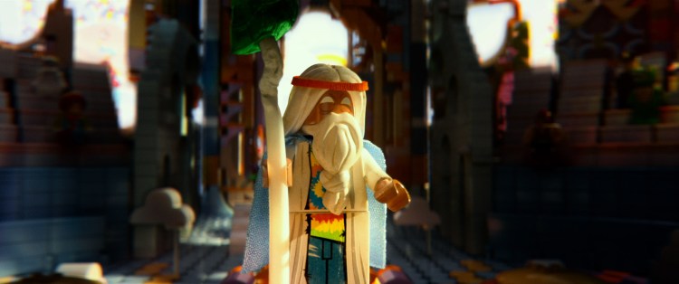 LG-TT-0016 Film Name: THE LEGO¬Æ MOVIE Copyright: (C) 2014 WARNER BROS. ENTERTAINMENT INC. Photo Credit: Courtesy of Warner Bros. Pictures Caption: (L-r) LEGO¬Æ minifigure Vitruvius (voiced by MORGAN FREEMAN) in the 3D computer animated adventure "The LEGO¬Æ Movie," from Warner Bros. Pictures, Village Roadshow Pictures and Lego System A/S. A Warner Bros. Pictures release.